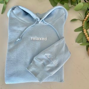 “Relaxed” embroidered sweatshirt